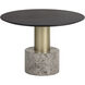 Monaco 23.5 X 15.75 inch Gold / Grey Marble / Charcoal Grey Coffee Table
